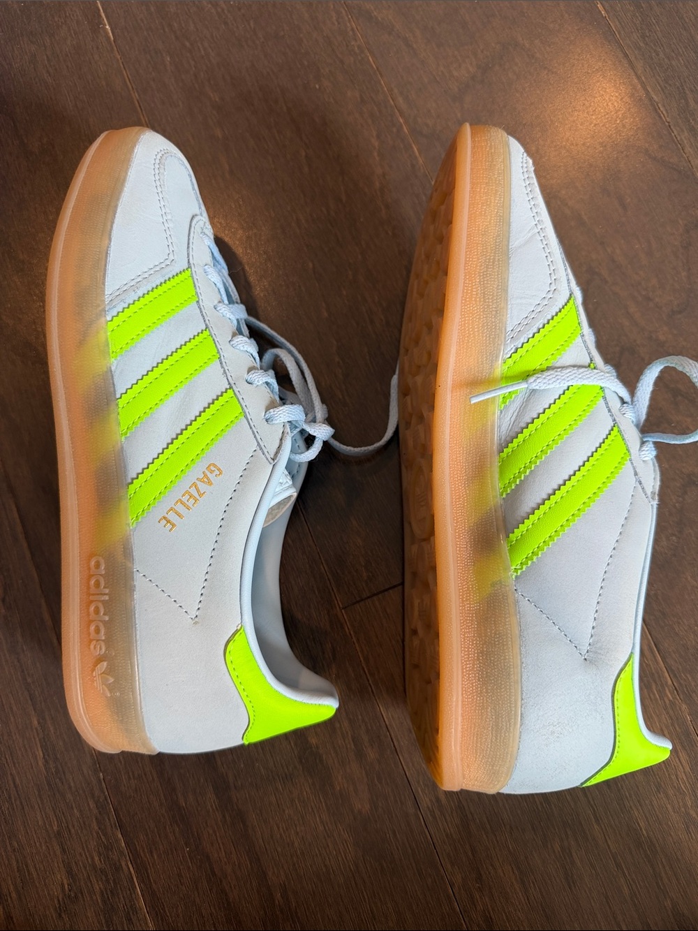 Adidas Gazelle indoor clear sky blue solar green sneakers - Picture 4 of 8